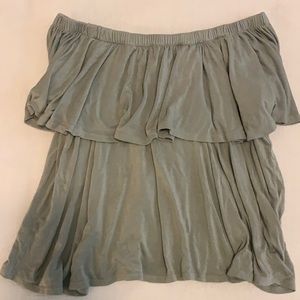 green off the shoulder top